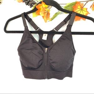 FP/Velocity Zip up structured cup sports bra black